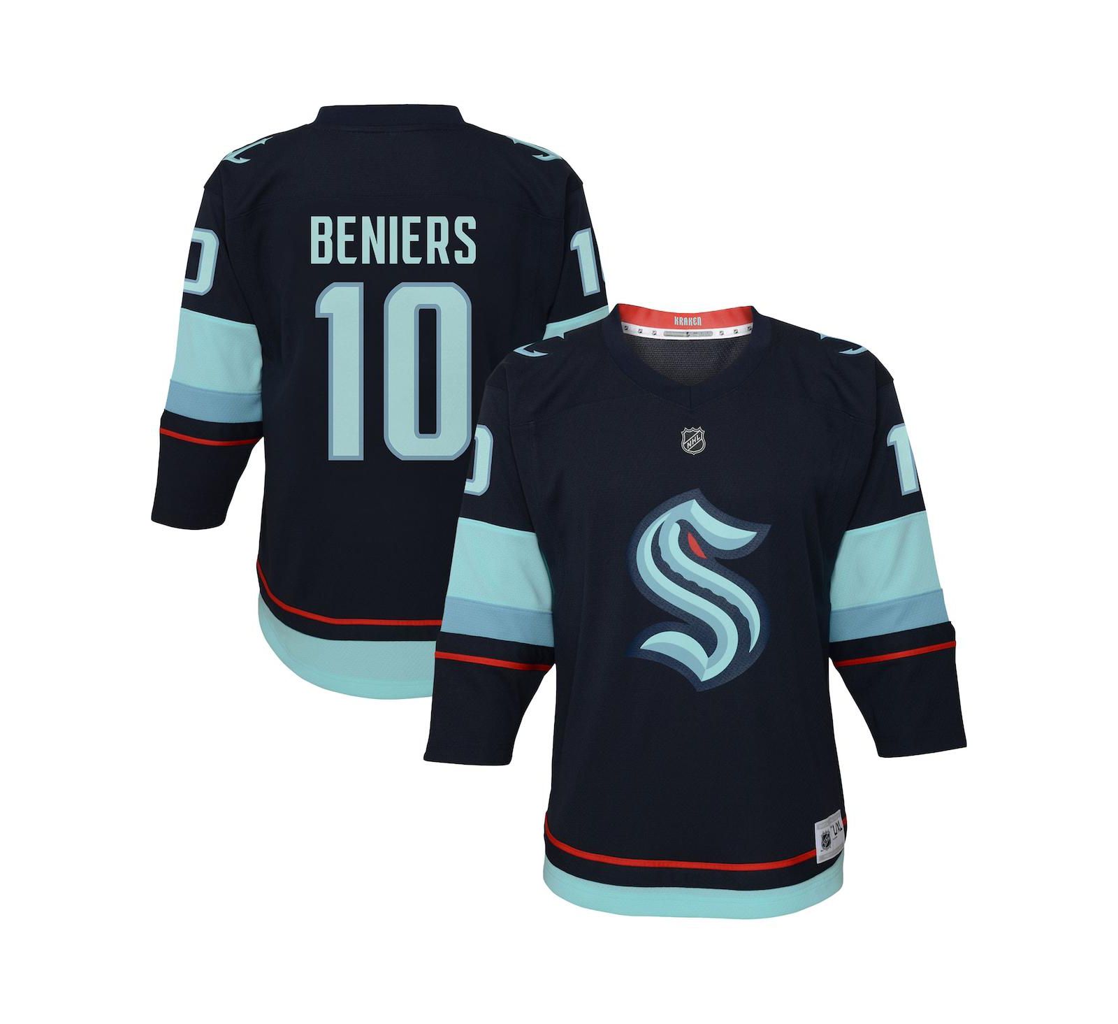 Детская реплика джерси Matty Beniers Seattle Kraken Navy, Outerstuff