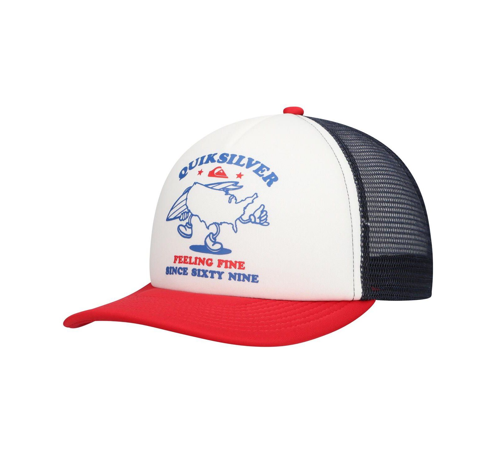 Quiksilver Мужская кепка Trucker Coop белого и красного цвета