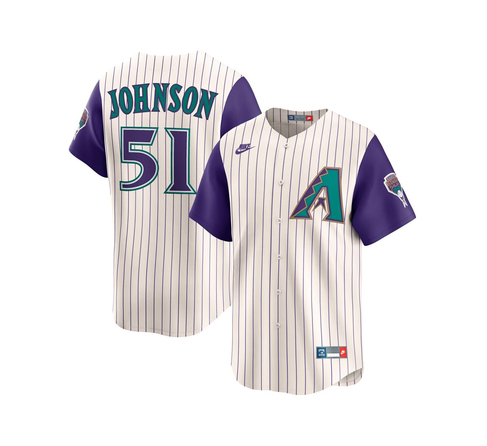 Nike Мужская джерси Randy Johnson Arizona Diamondbacks, коллекция Cooperstown Limited