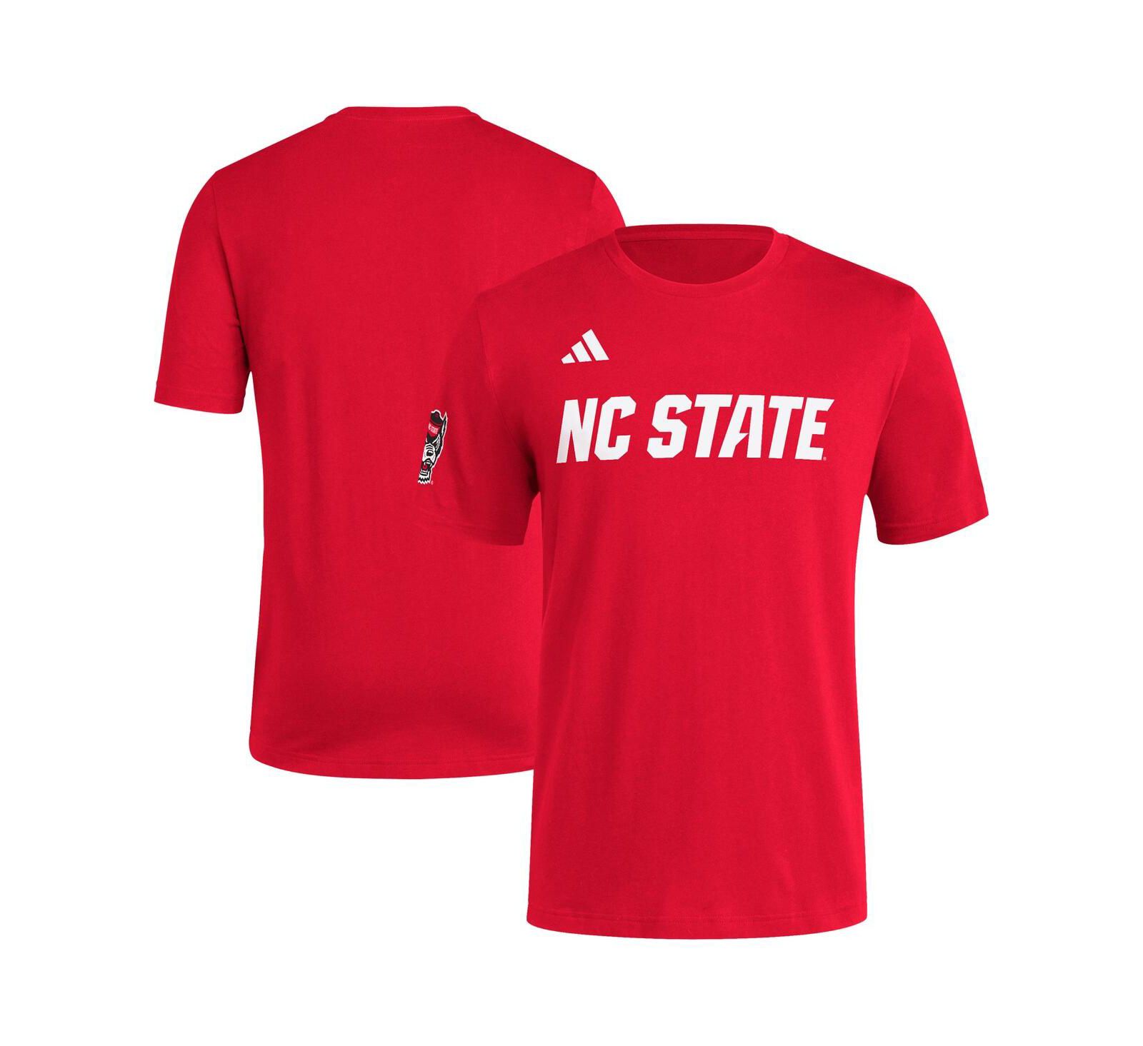 Мужская футболка Adidas Red NC State Wolfpack Fresh Wordmark