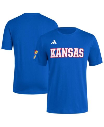 Мужская футболка Adidas Royal Kansas Jayhawks Fresh Wordmark