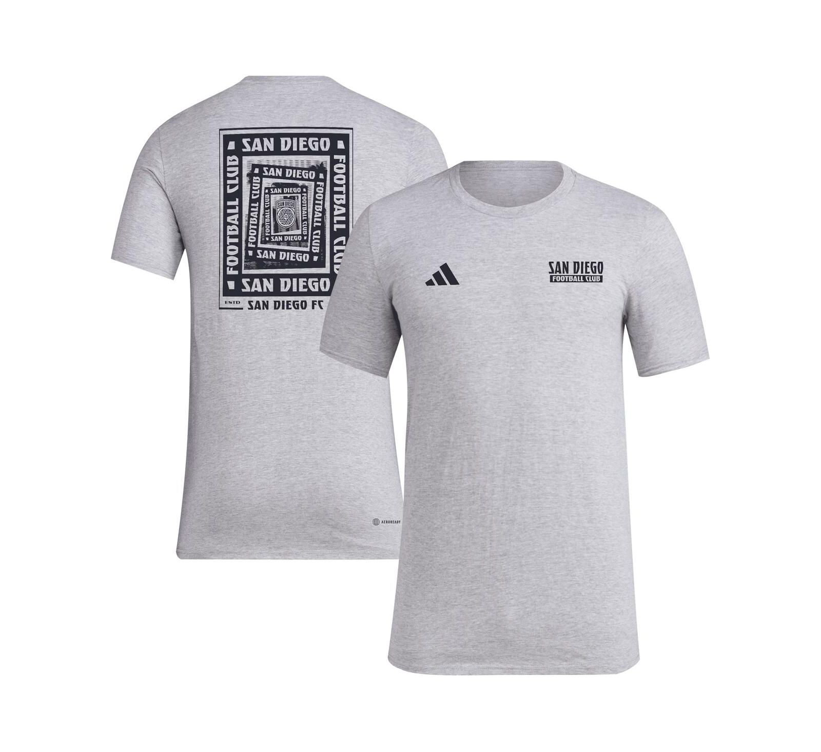 Мужская футболка Adidas Gray San Diego FC Local Wrap