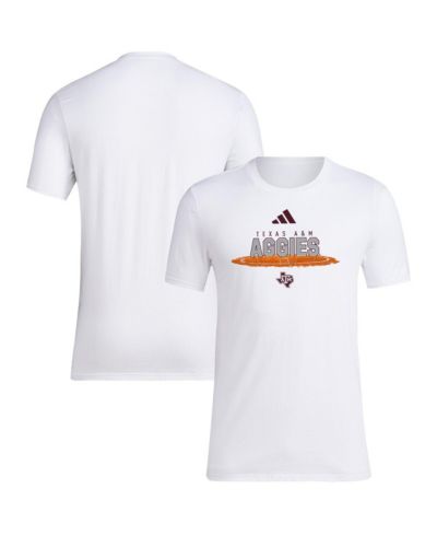 Adidas Мужская белая футболка Texas A&M Aggies Softball Pitcher's Circle