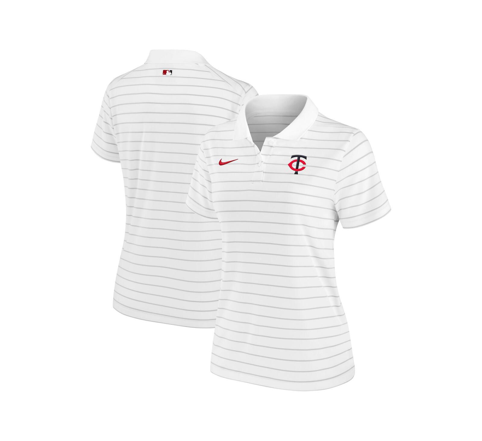 Nike Women's White Minnesota Twins Authentic Collection Victory Performance Polo Shirt