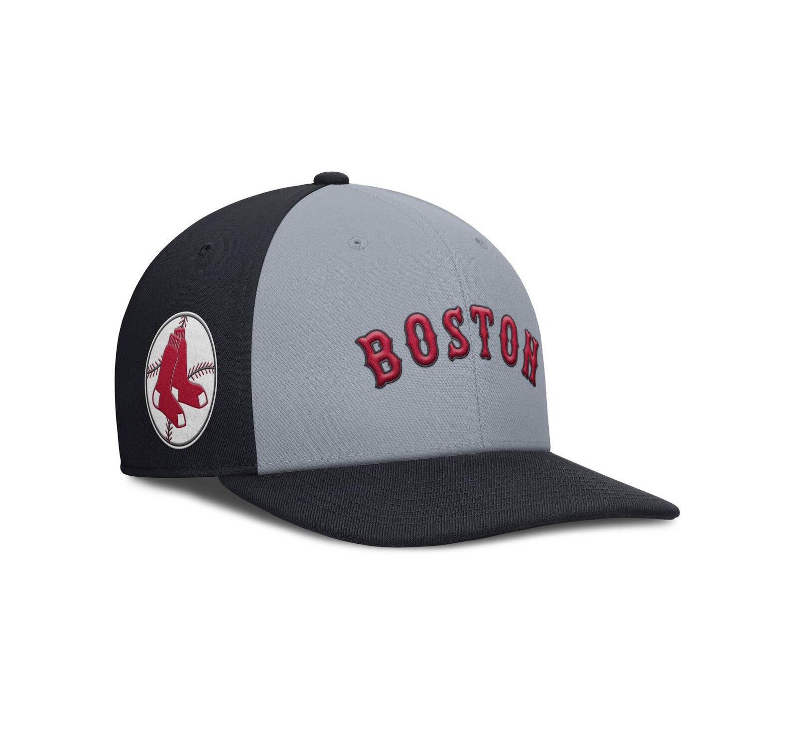Nike Men's Gray/Navy Boston Red Sox Pro Performance Snapback Hat