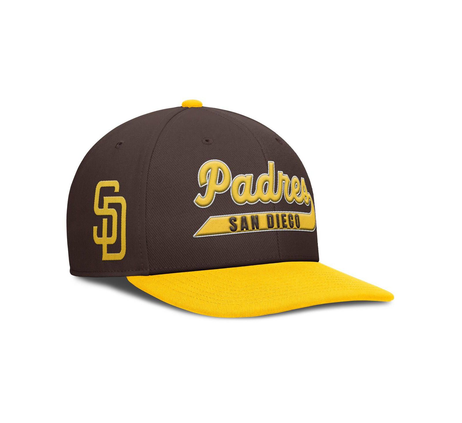 Мужская кепка Nike San Diego Padres Pro Performance Snapback коричнево-золотая
