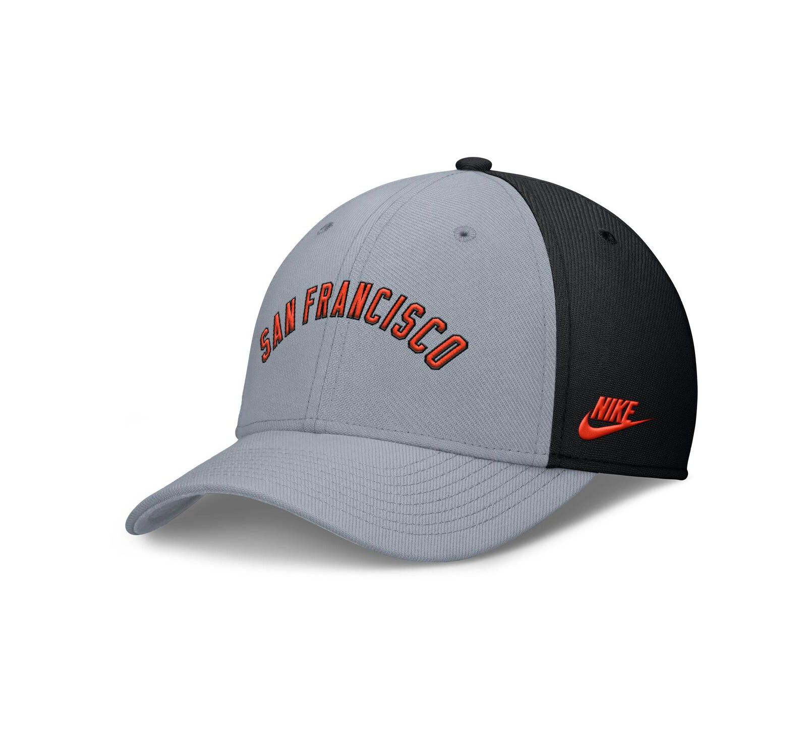 Nike Men's Gray/Black San Francisco Giants Rise Swoosh Performance Flex Hat