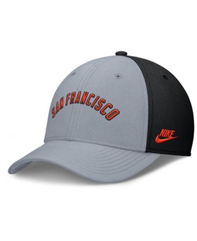Мужская кепка Nike San Francisco Giants Rise Swoosh Performance Flex, серая/черная