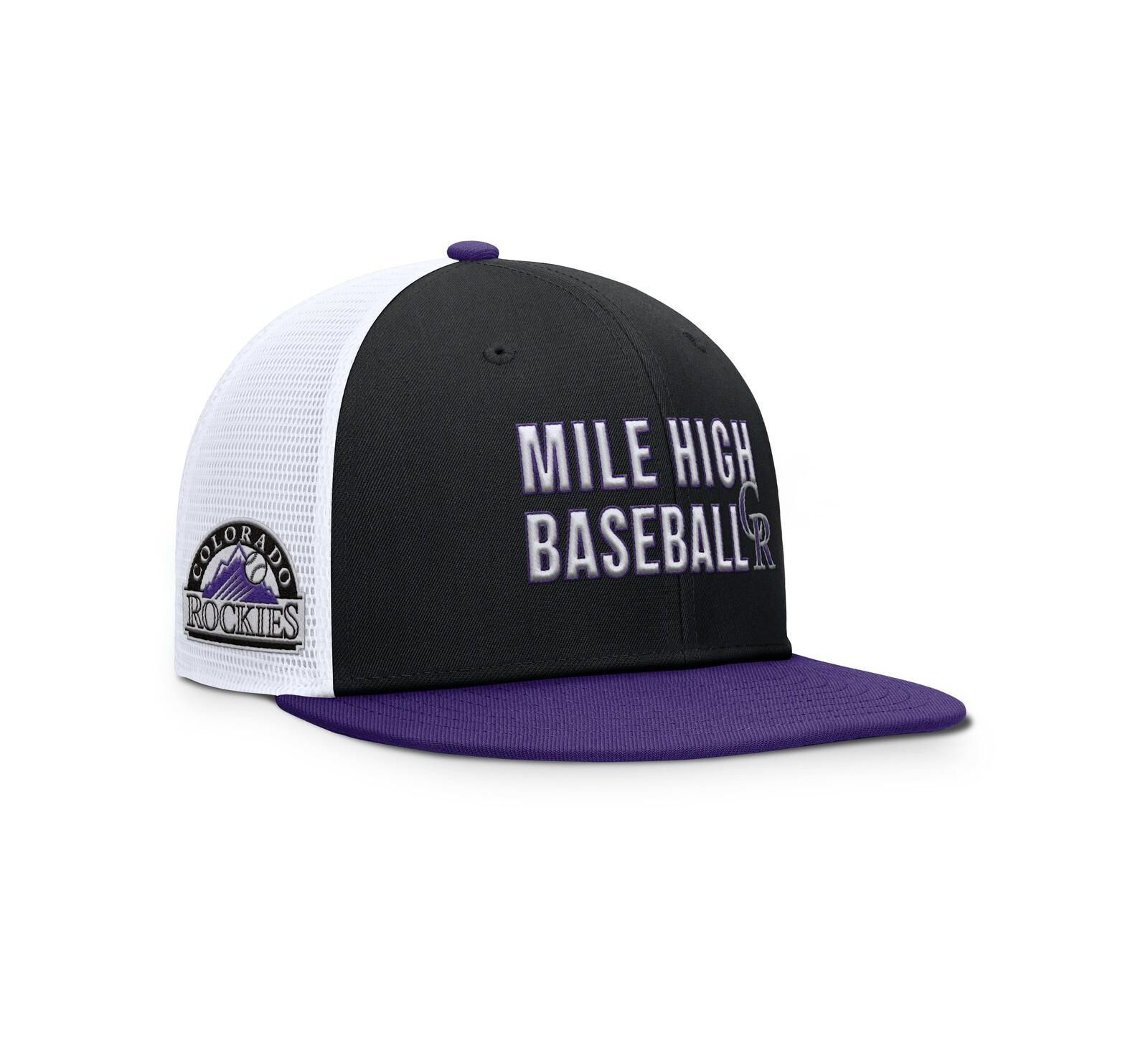 Кепка Nike Black/Purple Colorado Rockies Pro Trucker Snapback