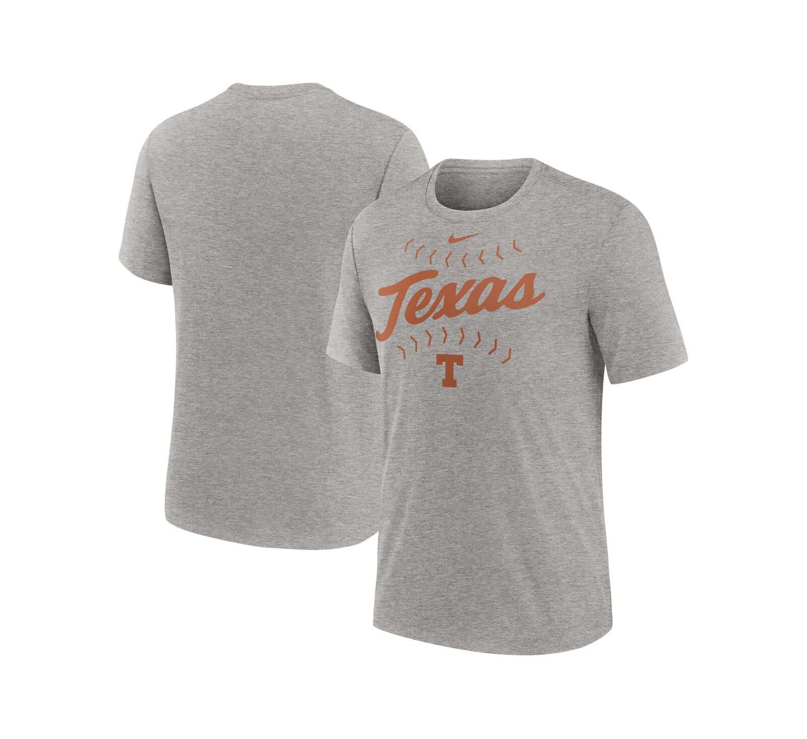 Nike Men's Heather Gray Texas Longhorns Campus Local Tri-Blend T-Shirt