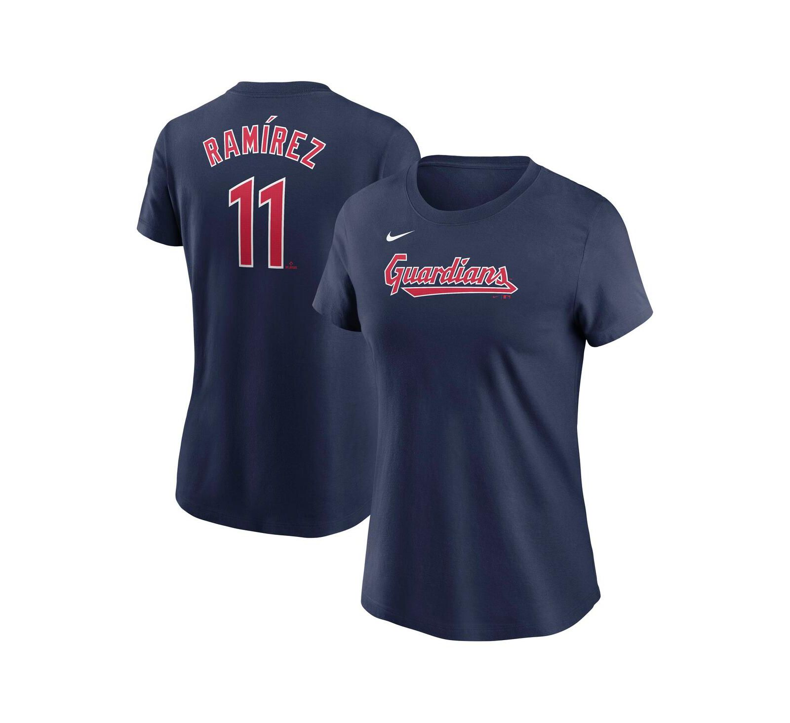 Nike Women's Jose Ramirez Navy Cleveland Guardians Fuse Name & Number T-Shirt