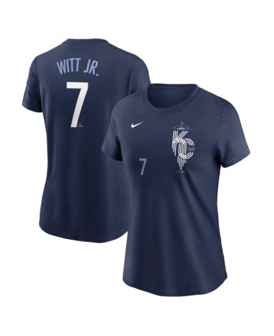 Женская футболка Nike Bobby Witt Jr. Kansas City Royals City Connect, темно-синяя