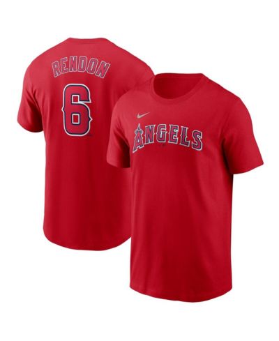 Nike Мужская футболка Nike Anthony Rendon Red Los Angeles Angels Fuse Name & Number