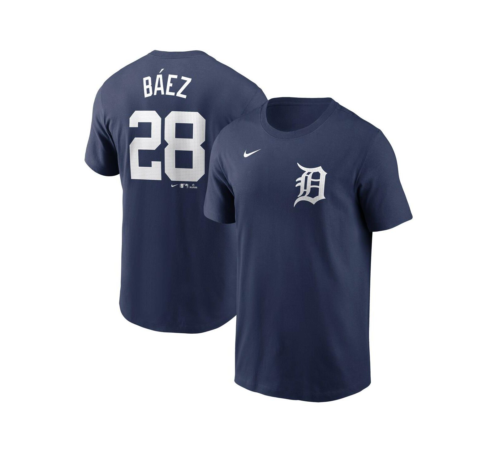 Nike Men's Javier Baez Navy Detroit Tigers Fuse Name & Number T-Shirt