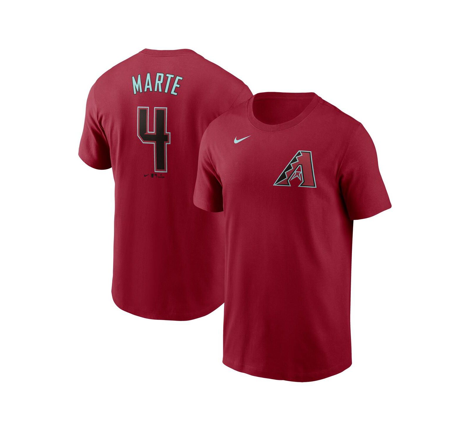 Nike Men's Ketel Marte Red Arizona Diamondbacks Fuse Name & Number T-Shirt