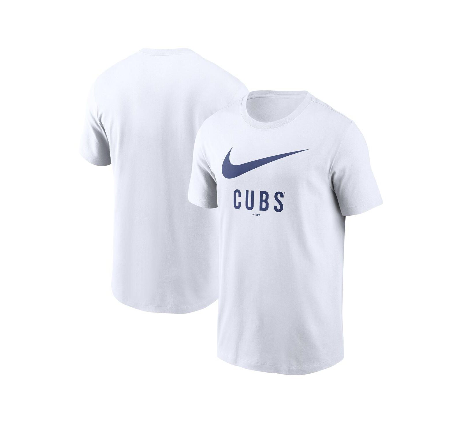 Nike Мужской White Chicago Cubs Swoosh T-Shirt