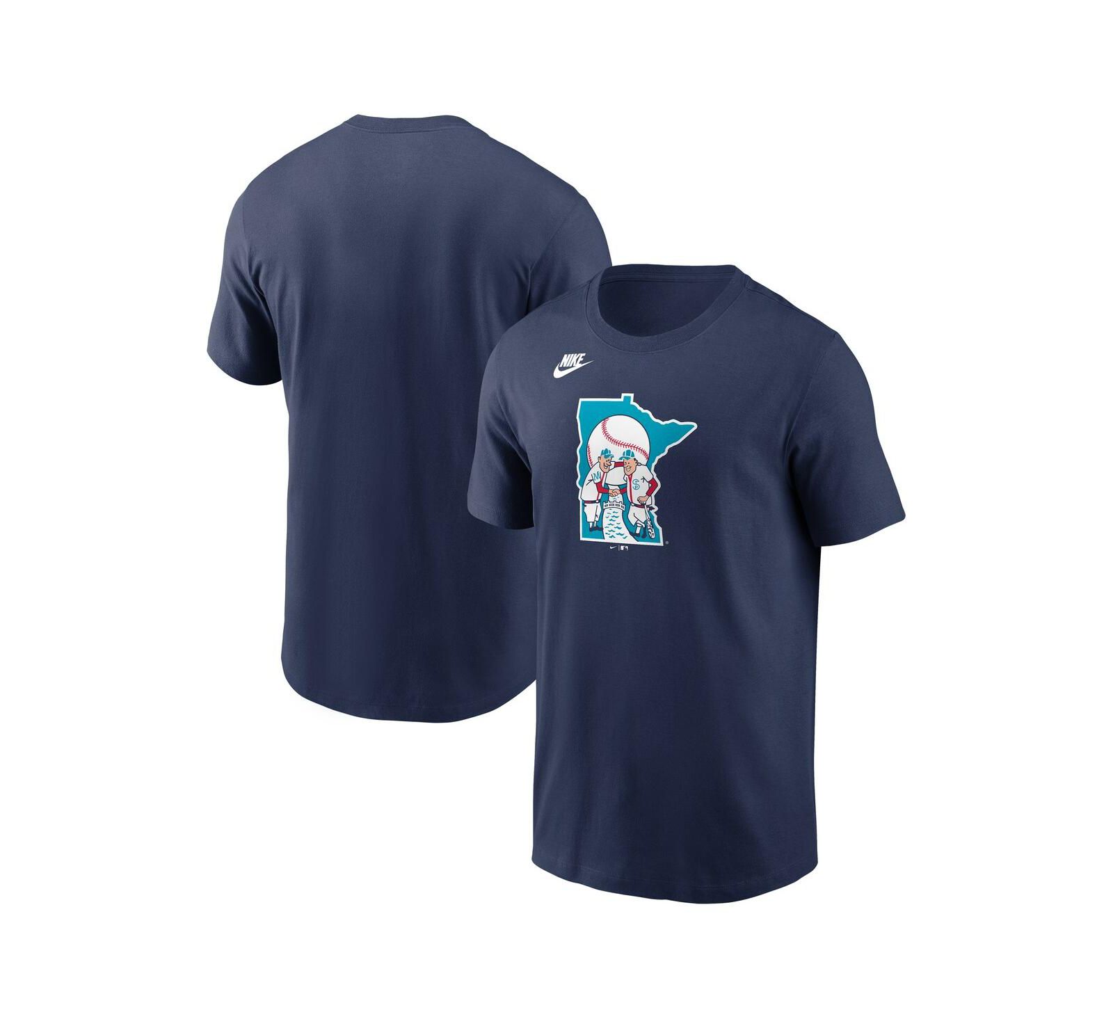 Мужская футболка Nike Men's Navy Minnesota Twins Cooperstown Collection Team Logo