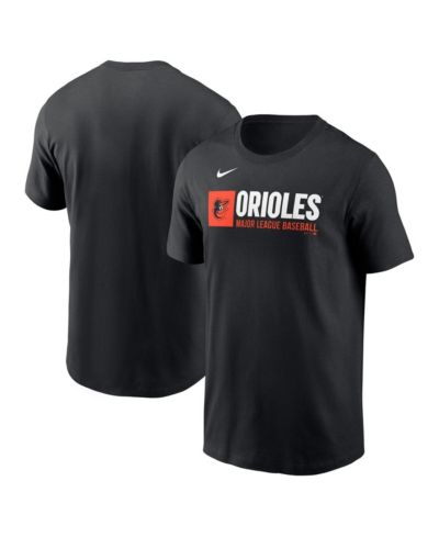 Nike Мужская черная футболка Baltimore Orioles Team Block