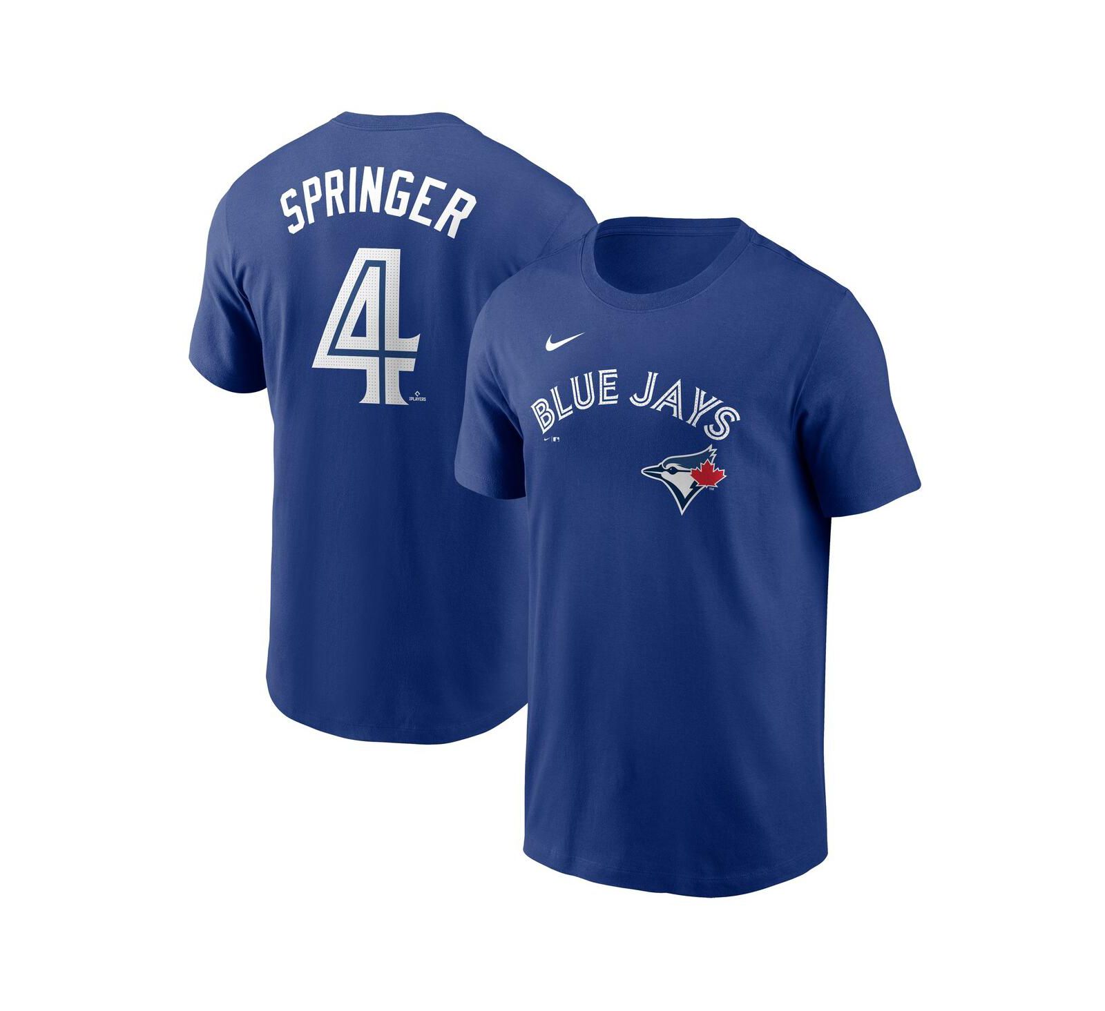 Футболка Nike Men's George Springer Royal Toronto Blue Jays Fuse Name & Number