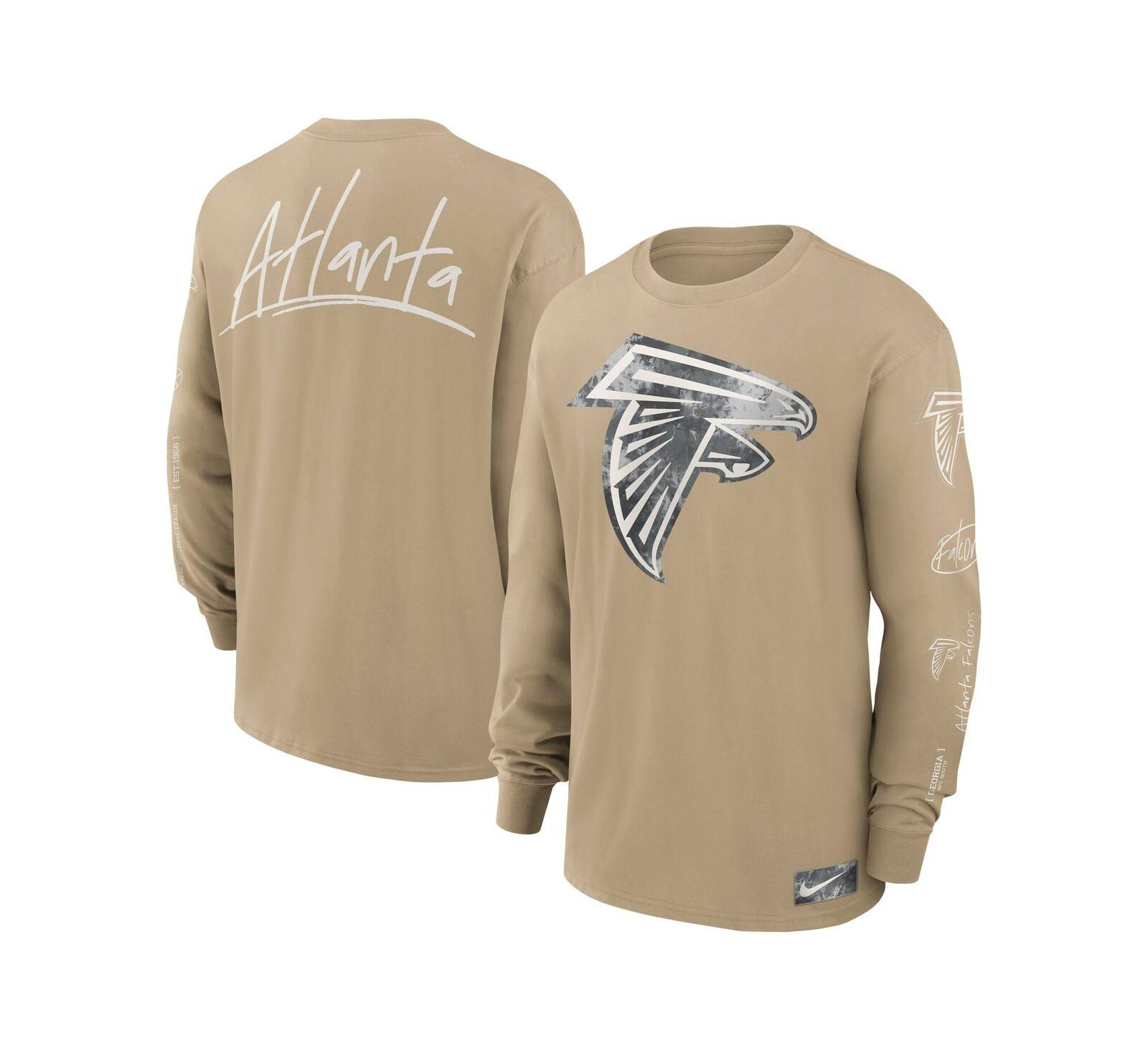 Nike Men's Tan Atlanta Falcons Essential Statement Max90 Long Sleeve T-Shirt
