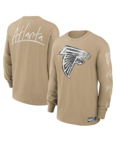 Мужская футболка Nike Max90 с длинным рукавом в бежевом цвете Atlanta Falcons