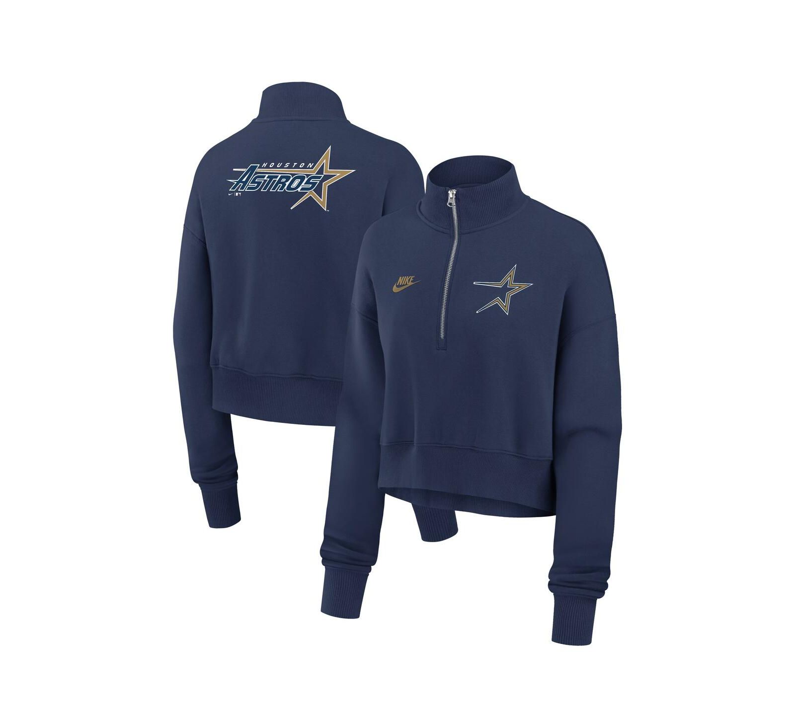Nike Женское флисовое худи Nike Houston Astros Cooperstown Collection Phoenix, темно-синий, на молнии