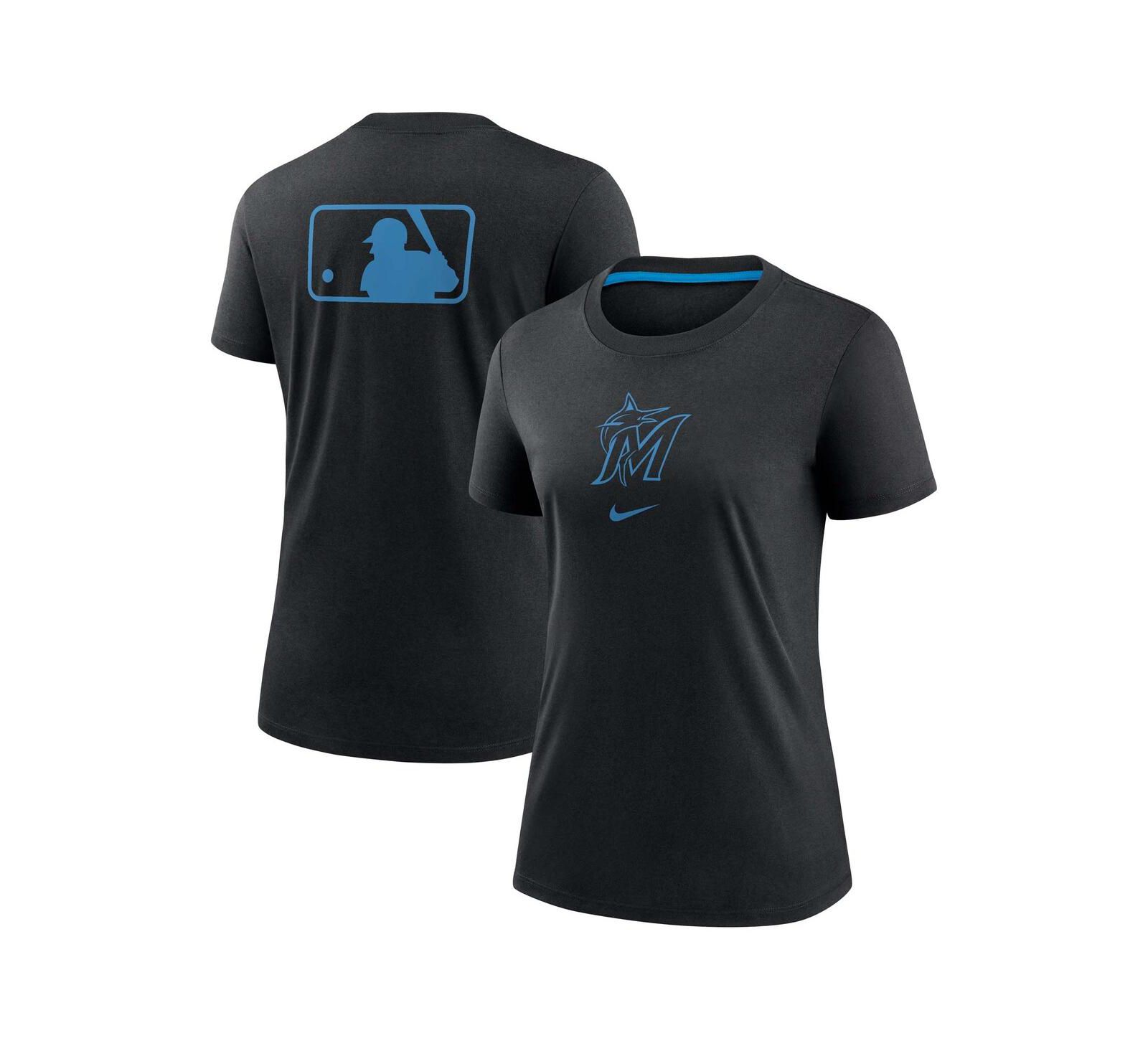 Nike Women's Black Miami Marlins Authentic Collection Early Work Tri-Blend T-Shirt
