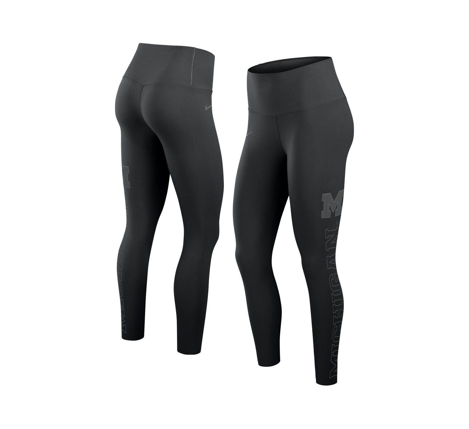 Nike Women's Black Michigan Wolverines Zenvy Performance Leggings