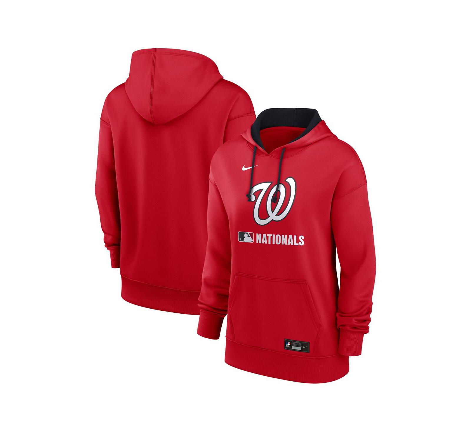 Женское худи Nike Red Washington Nationals Authentic Collection Performance Pullover