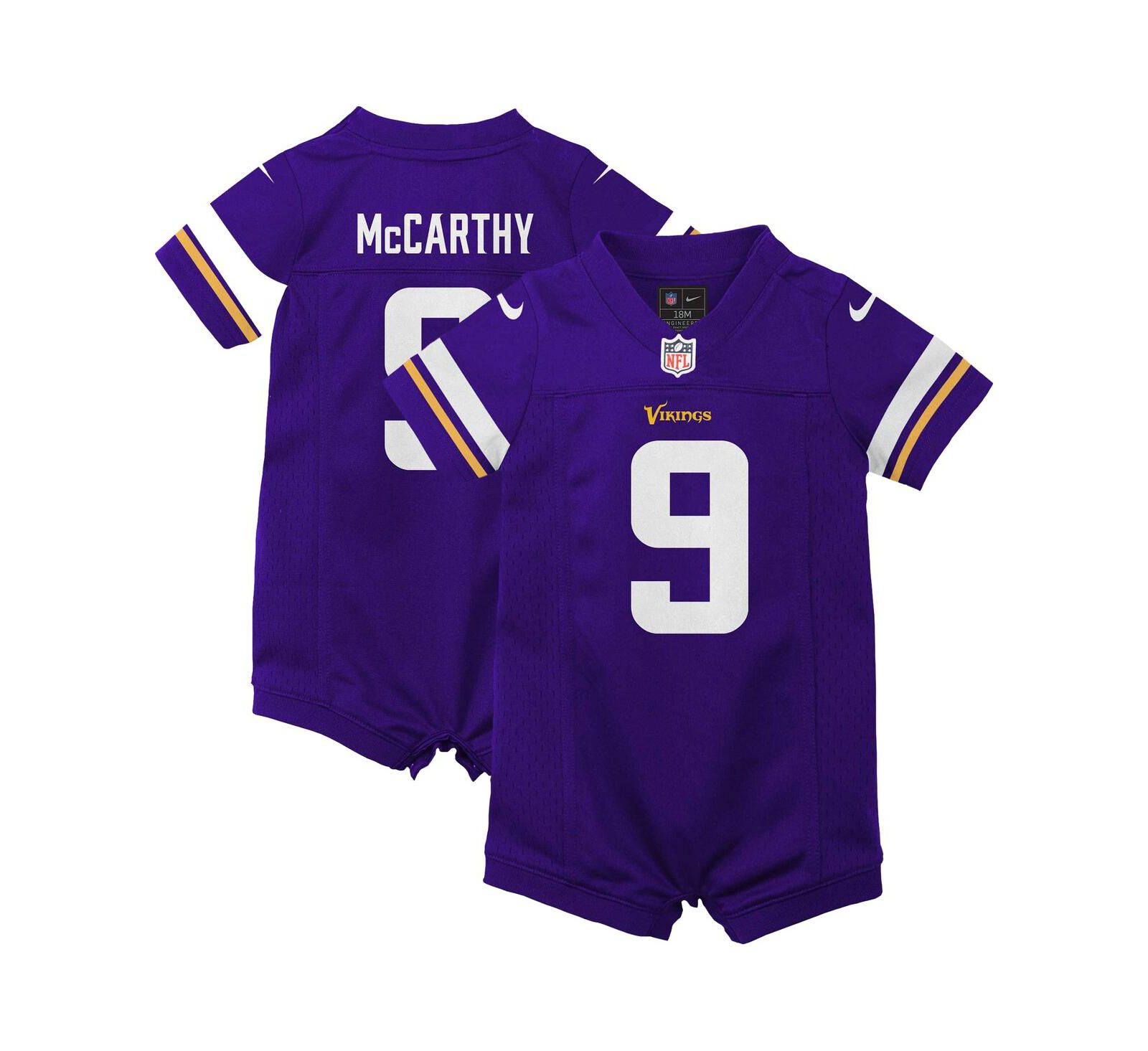 Nike Ромпер J. J. McCarthy Minnesota Vikings для малышей