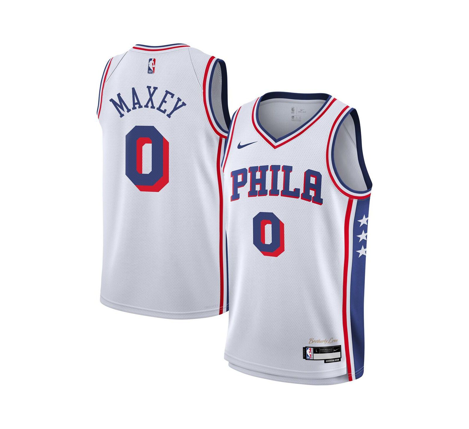 Nike детская джерси Tyrese Maxey Philadelphia 76ers Association Swingman