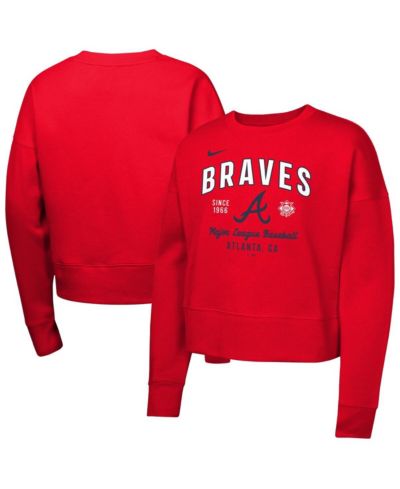 Nike Детская толстовка Atlanta Braves, красная, флис