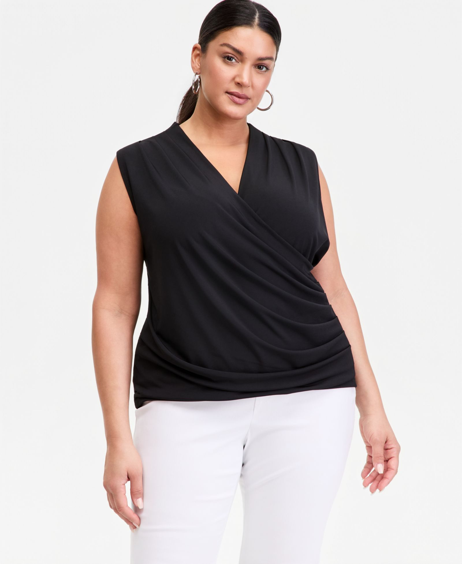Женский топ I.N.C. International Concepts Plus Size Sleeveless Draped