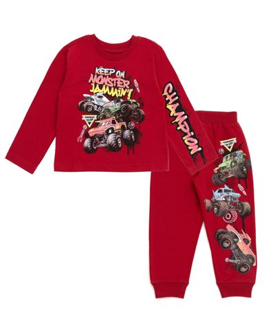 Комплект одежды Monster Jam для малышей: футболка и джоггеры из флиса