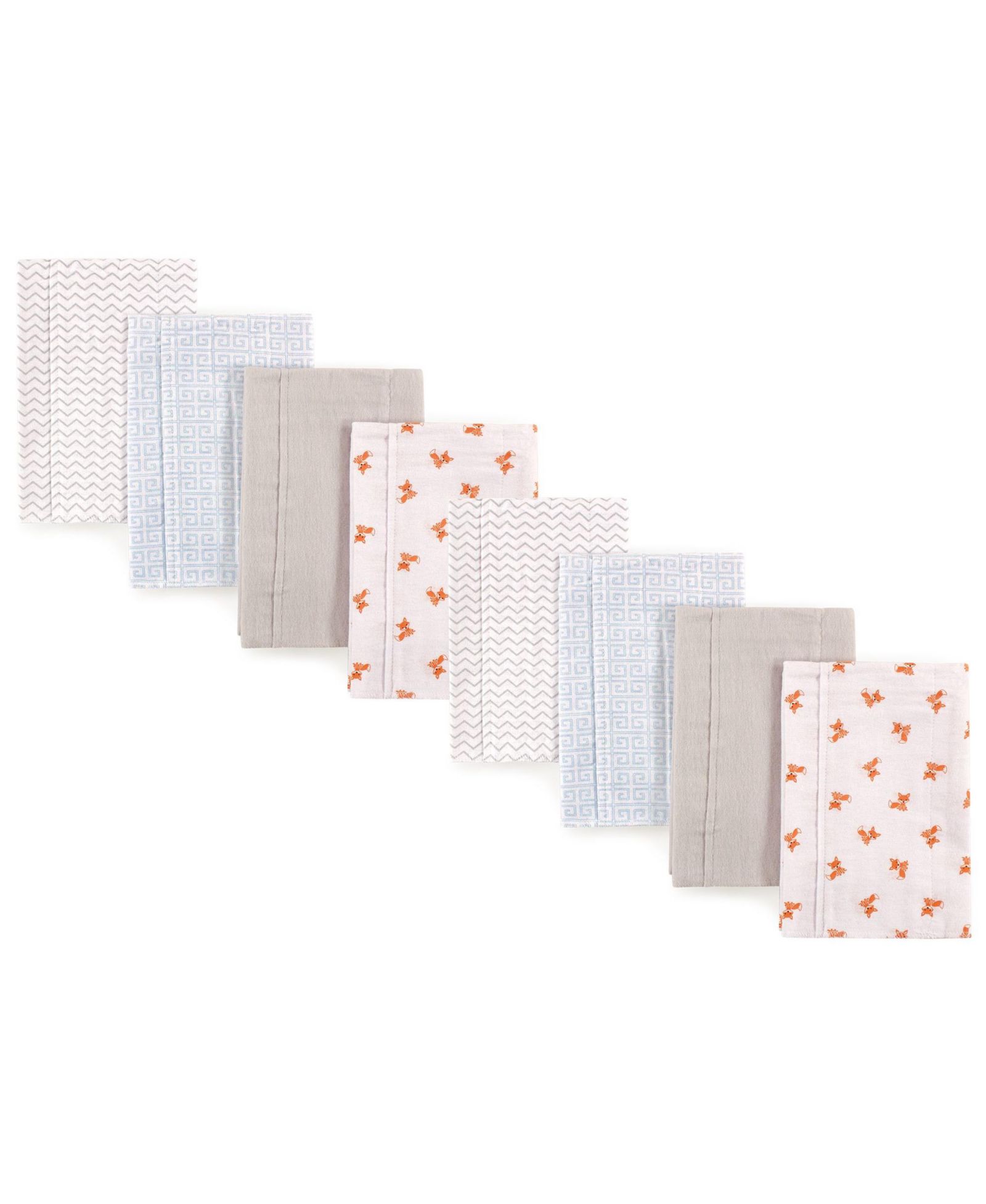 Luvable Friends Absorbent Cotton-Polyester Flannel Burp Cloths Pack