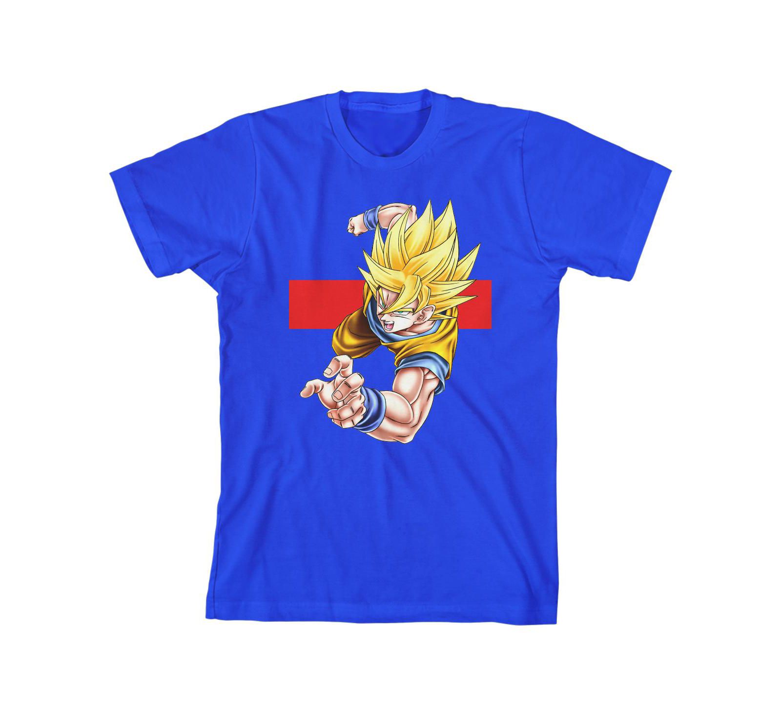Dragon Ball Z Youth Boys Battle Mode Goku Royal Blue Youth Boys Graphic Tee- XL