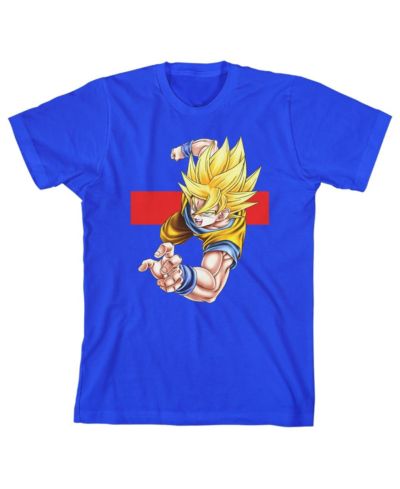 Dragon Ball Z Youth Boys Battle Mode Goku Royal Blue Youth Boys Graphic Tee- XL