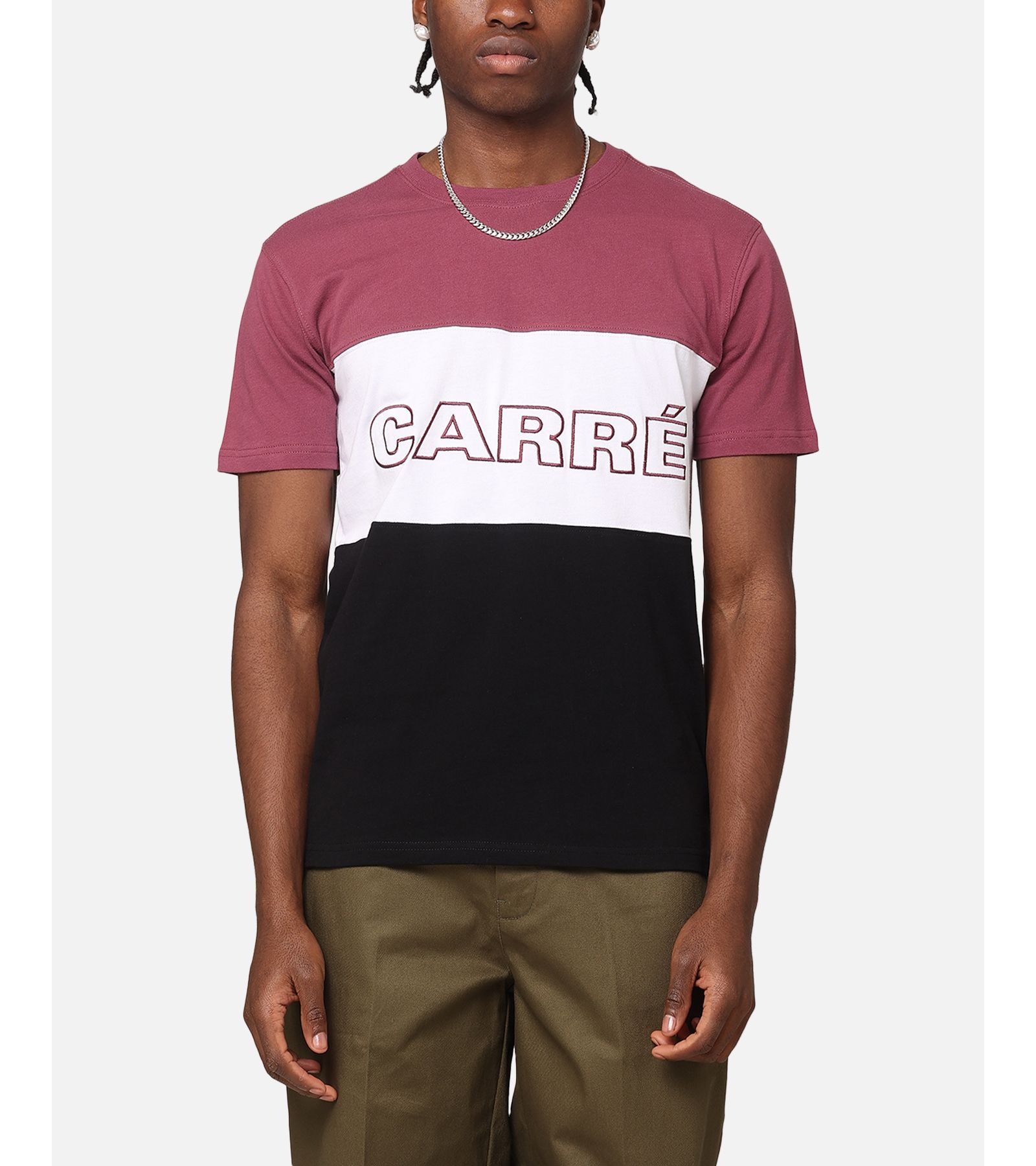 Мужская футболка CARRE Boost Panel Maroon/White/Black S