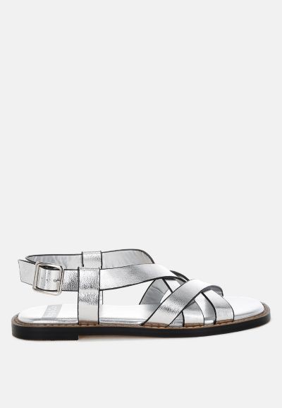 Женские балетки Rag & Co Women's Doata из натуральной кожи с металлическим блеском