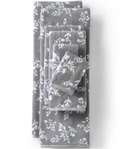 Lands' End Jacquard Cotton 6-Piece Bath Towel Set