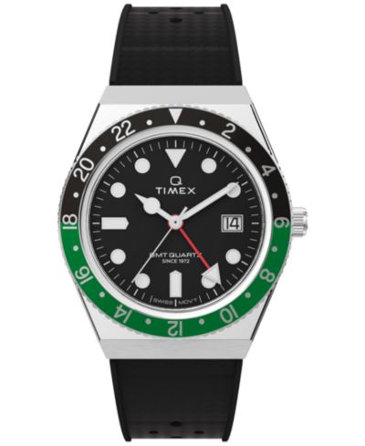 Timex Men's Analog Black Rubber Strap Watch, 38mm