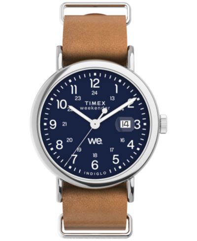 Timex Мужские часы с кожаным ремешком, 40mm