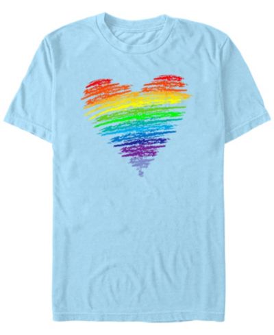 Design By Humans Men's Love Wins Rainbow Pride  Short-Sleeve T-Shirt