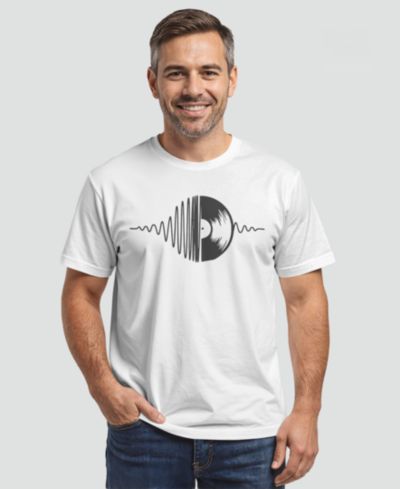 Design By Humans Men's Music Vinyl Short-Sleeve T-Shirt