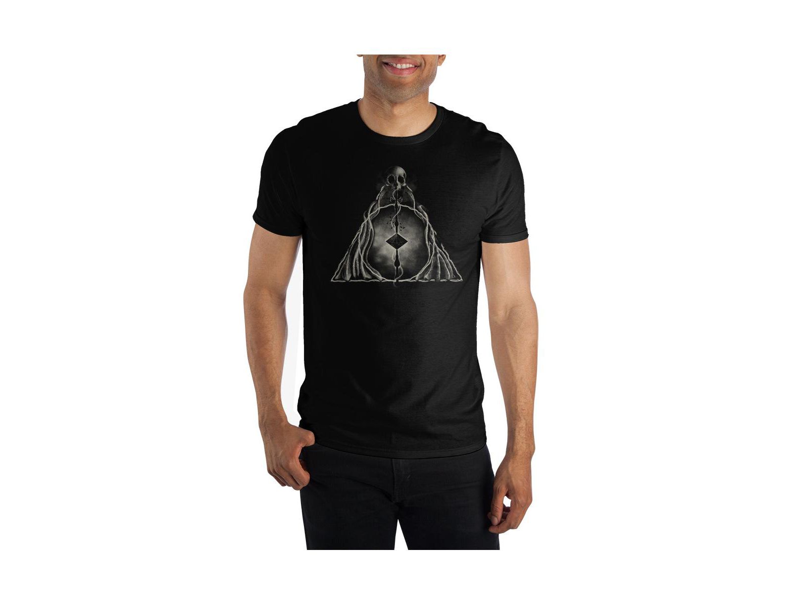 Harry Potter Men's Deathly Hallows Symbol Short-Sleeve T-Shirt-3X-Large