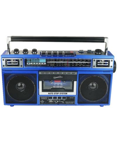 Supersonic Retro 4-Band Bluetooth Radio and Cassette Player