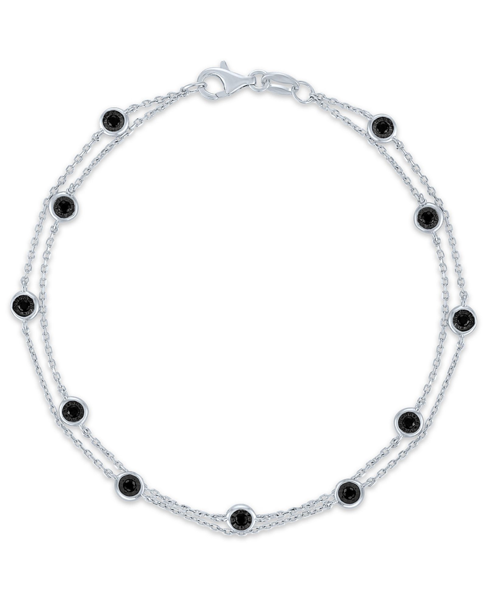 Black Diamond Bracelet (1/4 ct. t.w.) in Sterling Silver