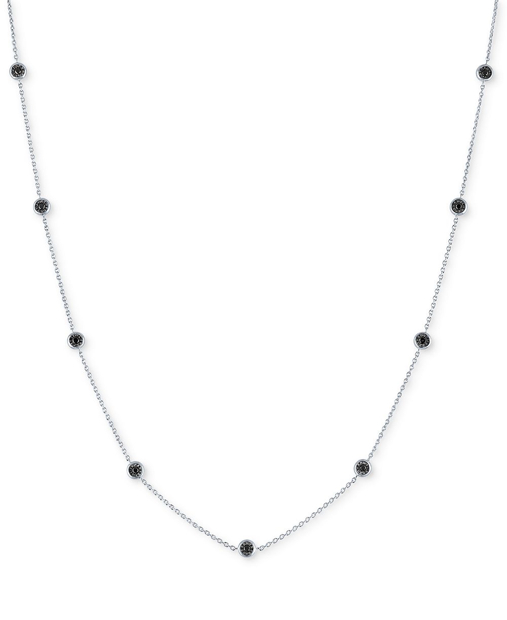 Black Diamond Ожерелье из стерлингового серебра (1/4 ct. t.w.)
