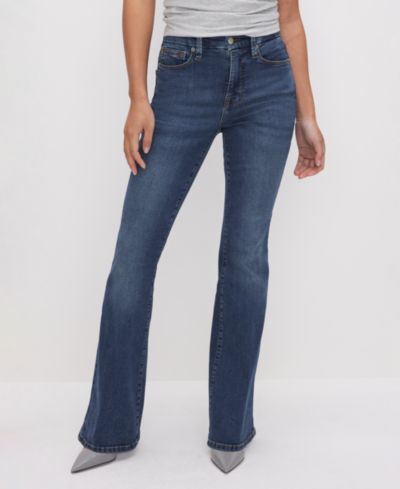 Джинсы Good American Petite Mid-Rise Flare-Leg