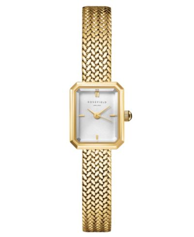 ROSEFIELD Mini Octagon Women's Gold Tone Stainless Bracelet Watch 18.5mm